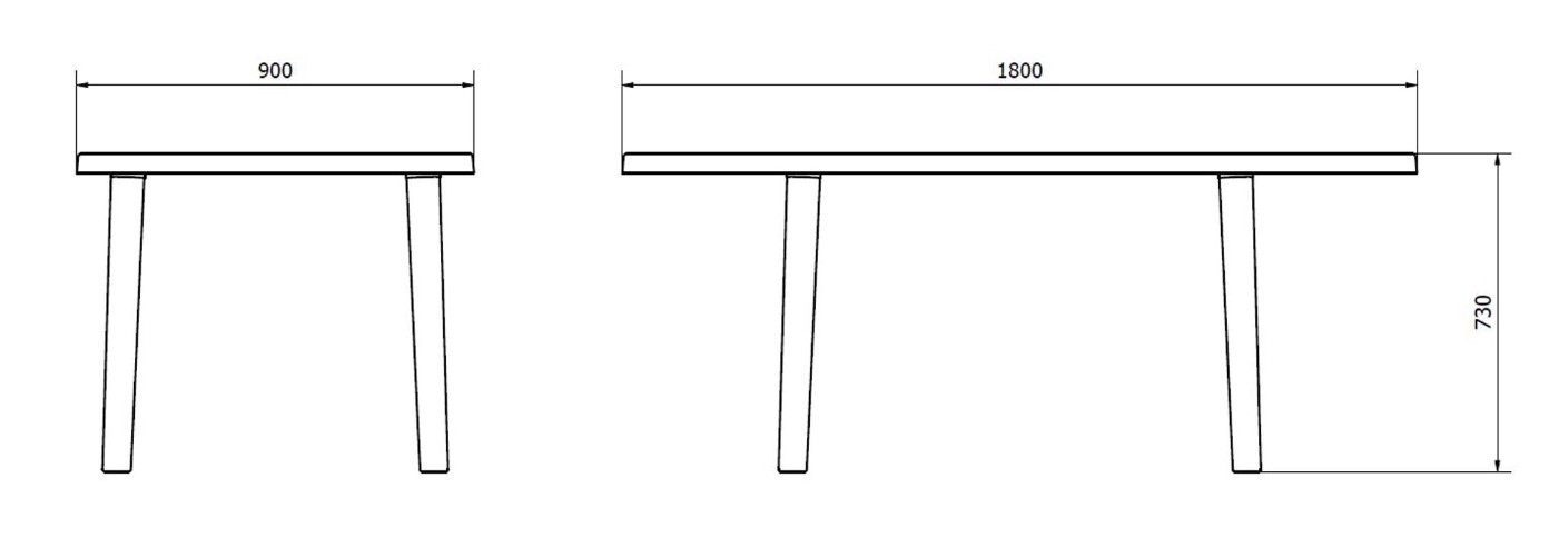 Mesa OLOT Oval Exterior 180x90 en Blanco 1