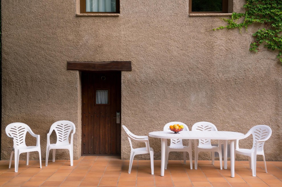 Mesa OLOT Oval Exterior 180x90 en Blanco 2