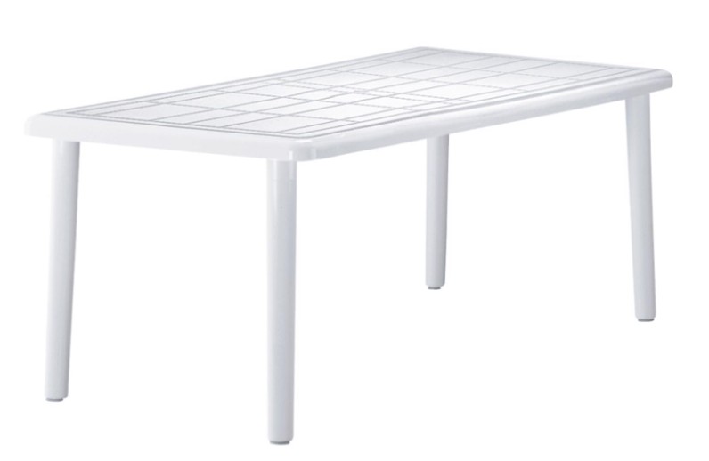 Mesa OLOT Rectangular Exterior 180x90 en Blanco