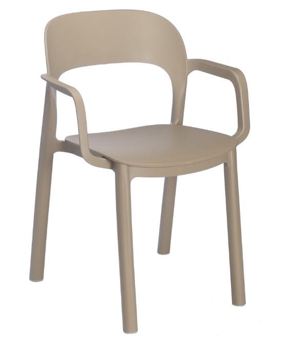 Pack 4 Sillas ONA Con Brazos Blanco - Arena