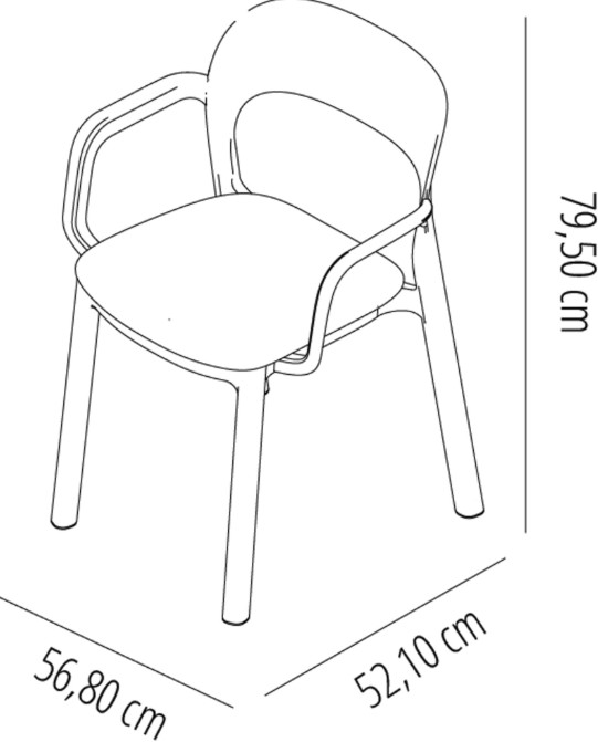 Pack 4 Sillas ONA Con Brazos Blanco - Blanco 3