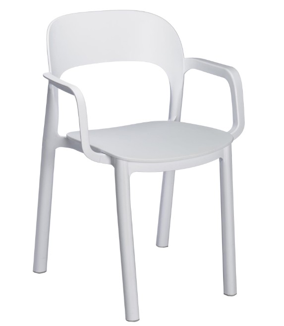 Pack 4 Sillas ONA Con Brazos Blanco - Blanco