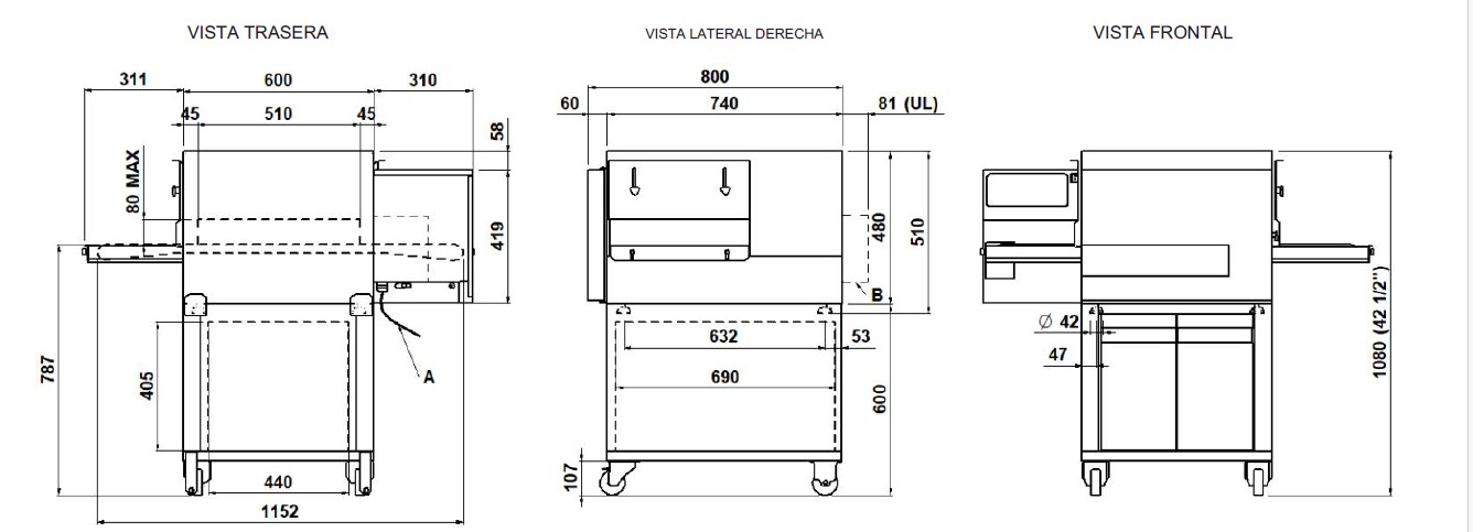 Horno de Túnel Modular Eléctrico Mod T64E 1