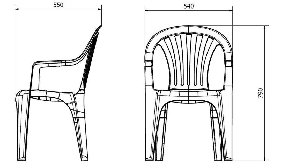 Pack 30 Sillas con Brazos PALMA en BLANCO 1