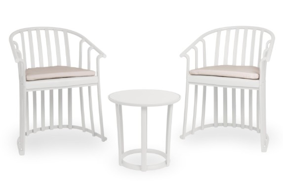 Set Chill Out RAFF con Sillas y Cojín + Mesa en BLANCO