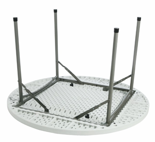 Mesa ROSSINI Redonda Plegable Ø 122 cm en GRIS 1