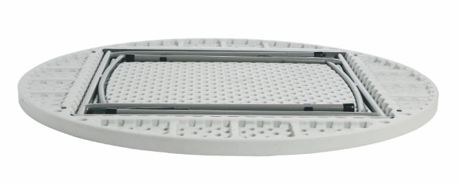 Mesa ROSSINI Redonda Plegable Ø 122 cm en GRIS 2