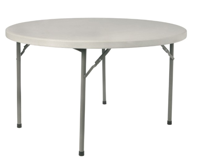Mesa ROSSINI Redonda Plegable Ø 122 cm en GRIS