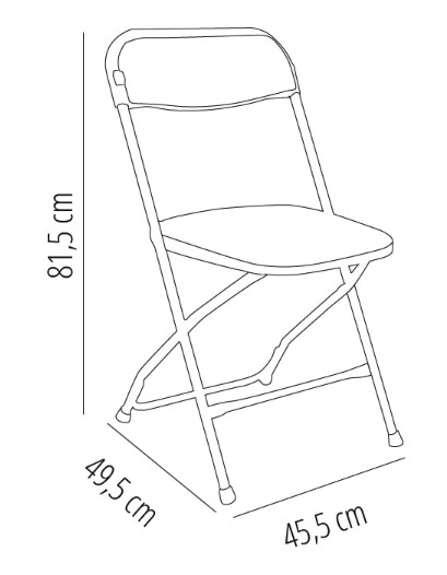 Pack 8 Sillas SAM Plegables en Gris Claro 1