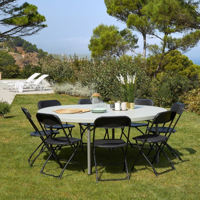 Pack 8 Sillas SAM Plegables en Negro 3