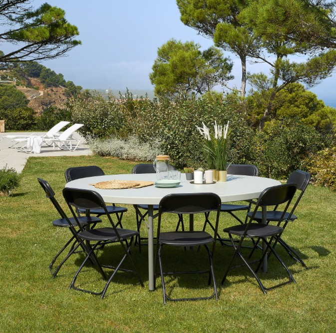 Pack 8 Sillas SAM Plegables en Negro 2