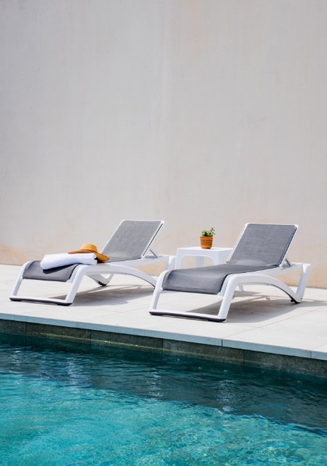 Pack 22 Tumbonas SKY CLUB Blanco - Blanco 3