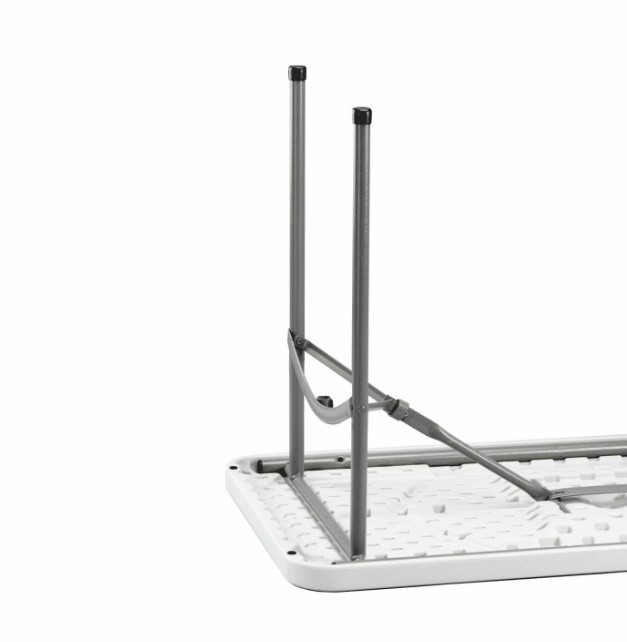 Mesa Rectangular Plegable STRAUSS 122x60 cm en GRIS 1