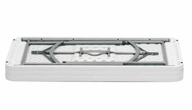 Mesa Rectangular Plegable STRAUSS 122x60 cm en GRIS 2