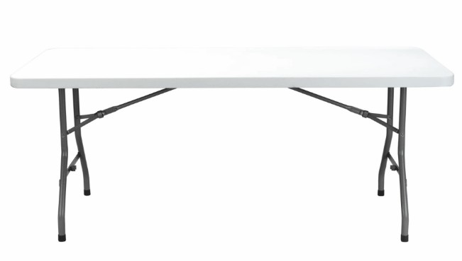 Mesa Rectangular Plegable VIVALDI 200x90 cm en Gris