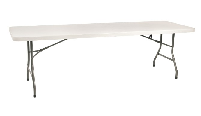 Mesa Rectangular Plegable WAGNER 240x75 cm en Gris