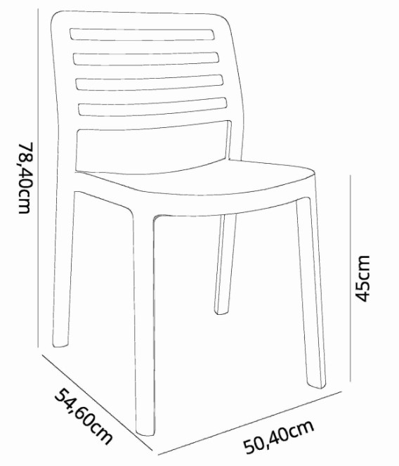 Pack 4 Sillas WIND Sin Brazos 1