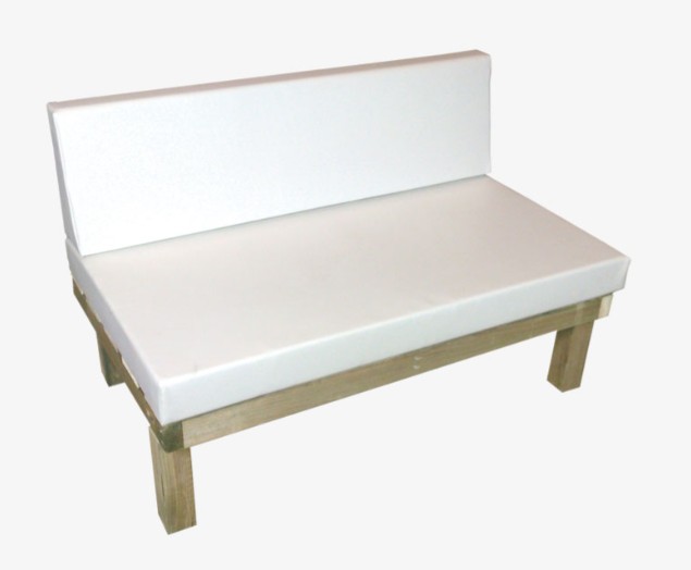 Sofá de Madera 2 Plazas con Respaldo Mod CHPR2NC