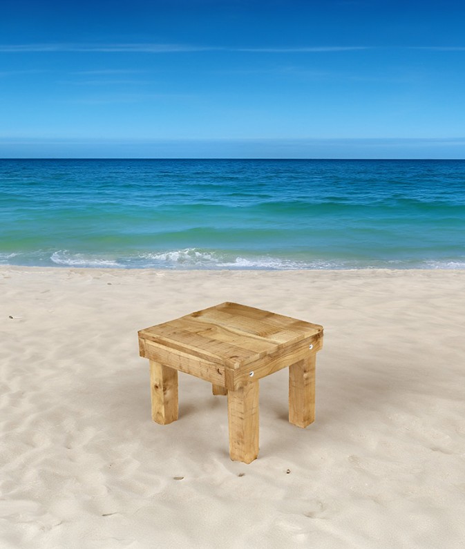 Banqueta de Madera Nautico Class Blanco CHPR49NC 1