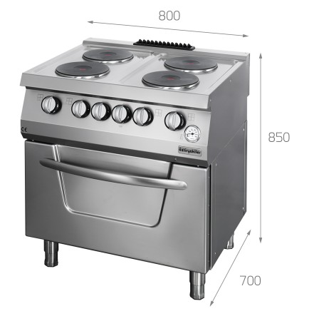 Cocina con Horno Eléctrica de 4 Placas Mod FI5 6114 1