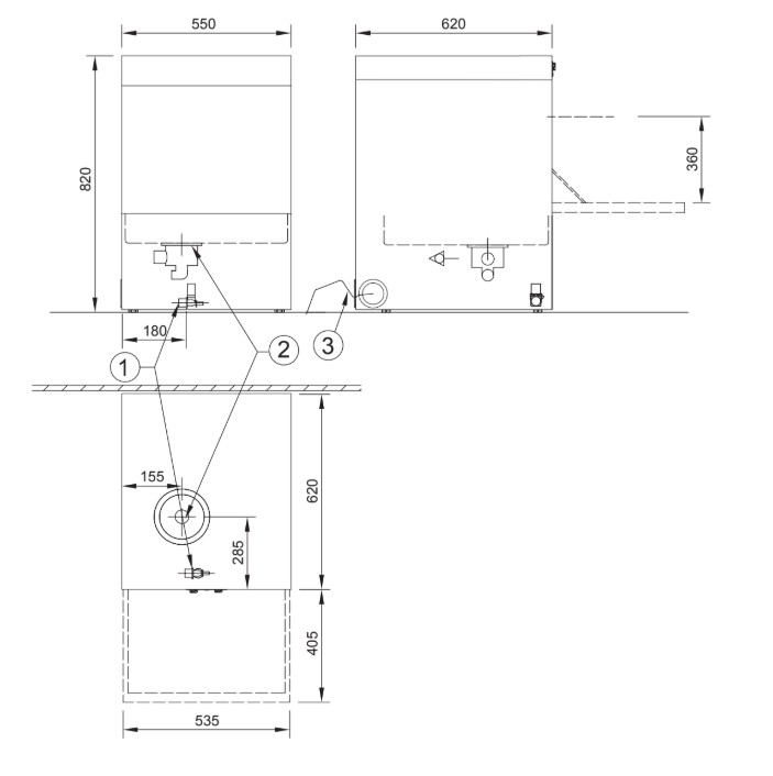 Lavavajillas Bajo Mostrador Mod GS-50 3P 1