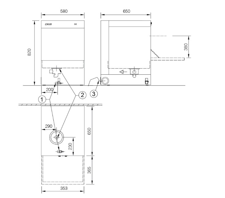 Lavavajillas Pro Line Bajo Mostrador Mod KX 50 3P 1