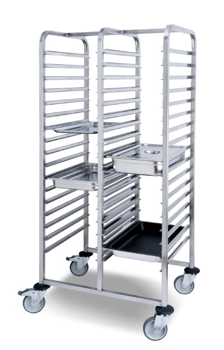 Carro Doble 34 Guías para GN 1/1 y Bandejas 600x400 mm