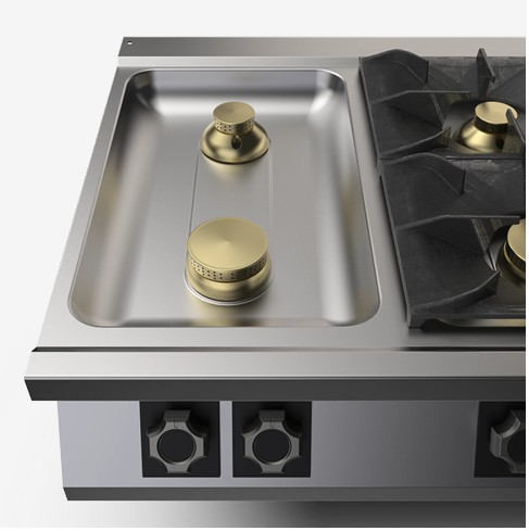 Cocina a Gas 6 Fuegos Montada Sobre Mueble Abierto PC712GG 2