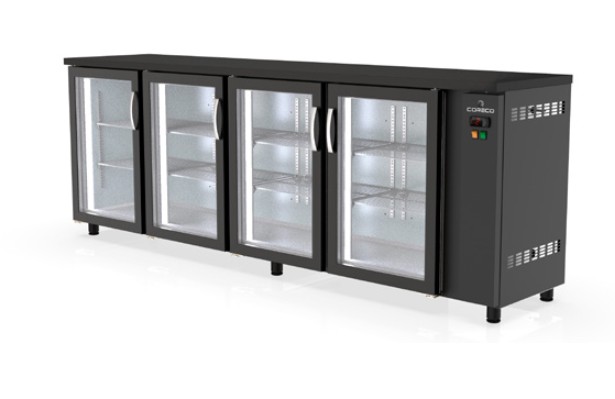 Expositor Refrigerado en Negro SNACK-BAR Mod SBEP-240