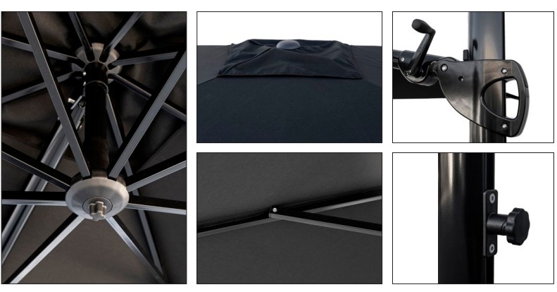 Parasol Lateral Exterior MALLORCA 3x3m en Blanco 2