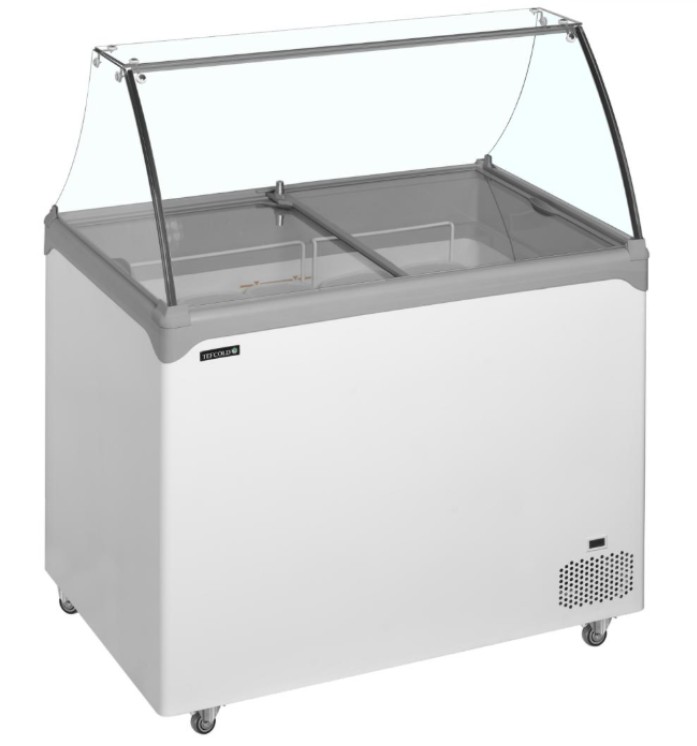 Arcón Vitrina para Helados de Cubeta Mod NIC402SC-SO