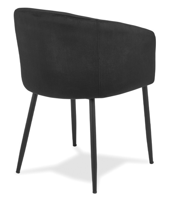 Sillón Negro Tapizado Mod CLAIRE 1