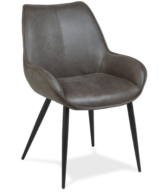 Sillón Tapizado en Negro Mod PATRICIA