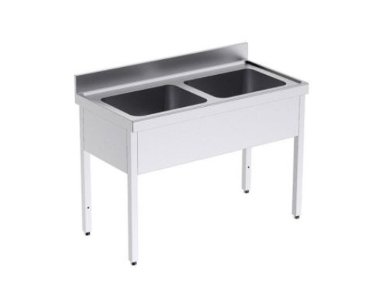 Fregadero con 2 Cubas y Peto Trasero FB206100
