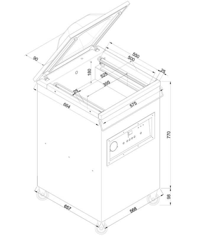 Envasadora al Vacío de Pie Mod VAC-20 DT E 1