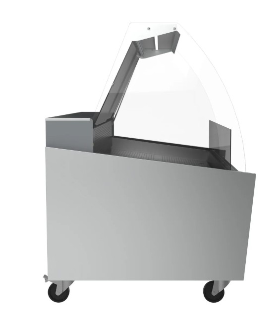 Vitrina Expositora de Pescado Cristal Curvo Mod VML 12 C 1