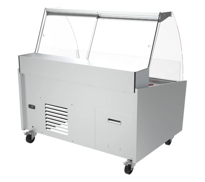 Vitrina Expositora de Pescado Cristal Curvo Mod VML 12 C 2