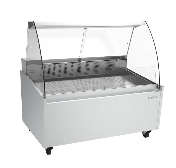 Vitrina Expositora de Pescado Cristal Curvo Mod VML 12 C