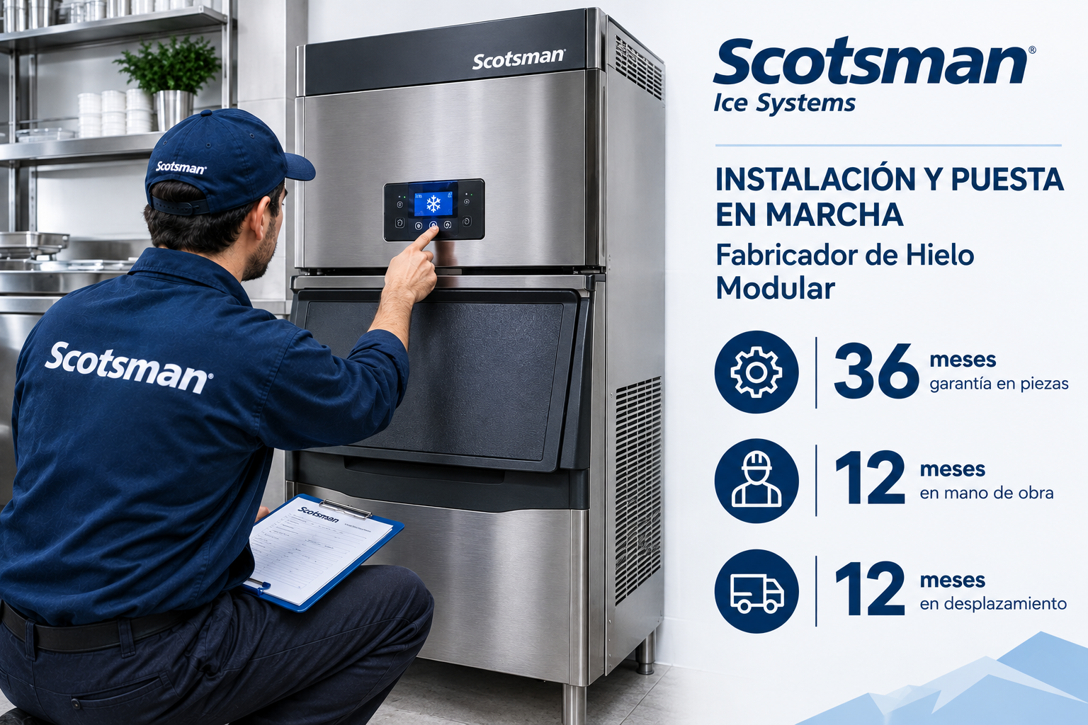 Puesta en Marcha Fabricador Hielo Modular Scostman