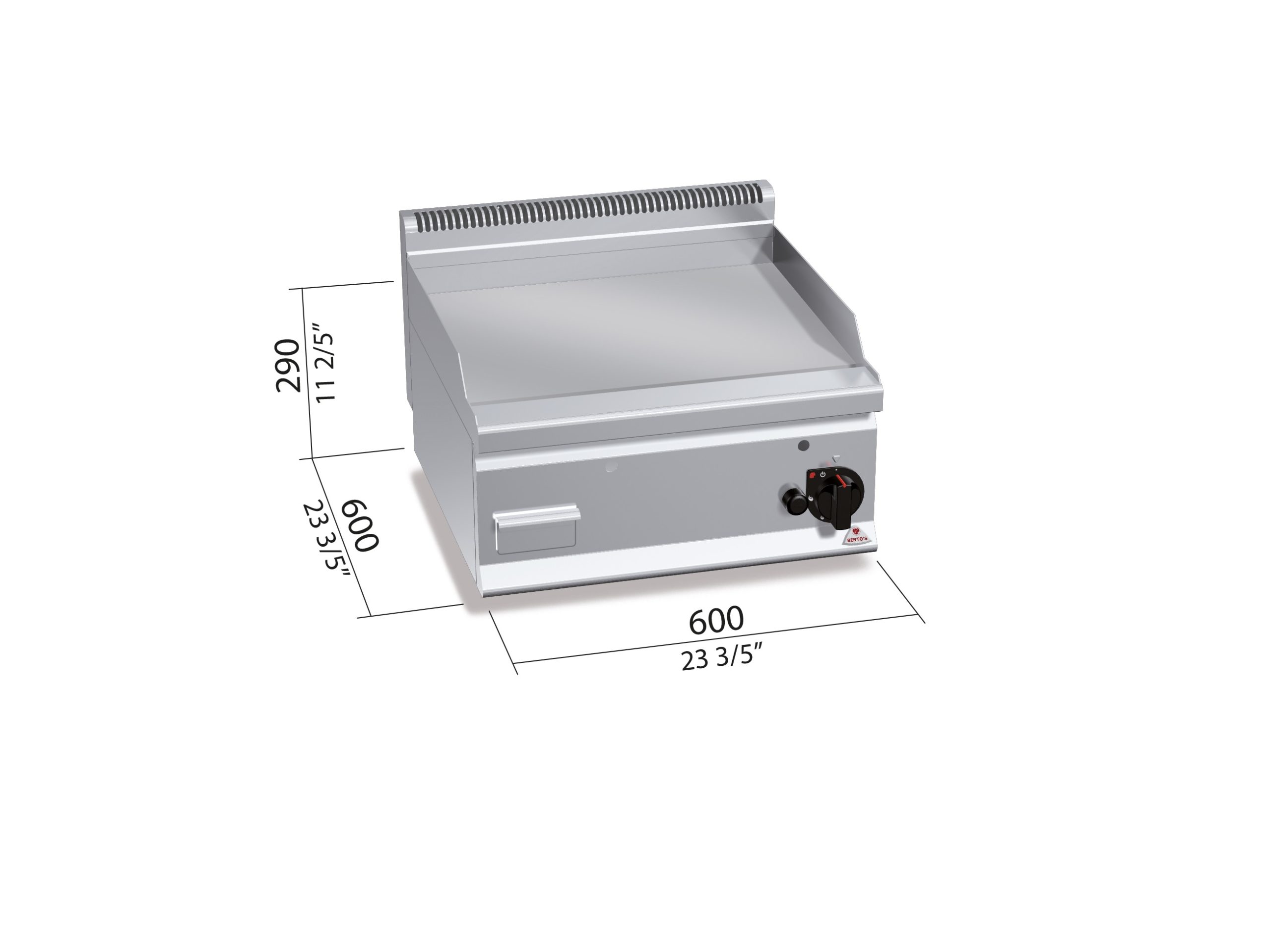 Fry-Top Liso a Gas Cromo Duro Mod G6FL6B/CR