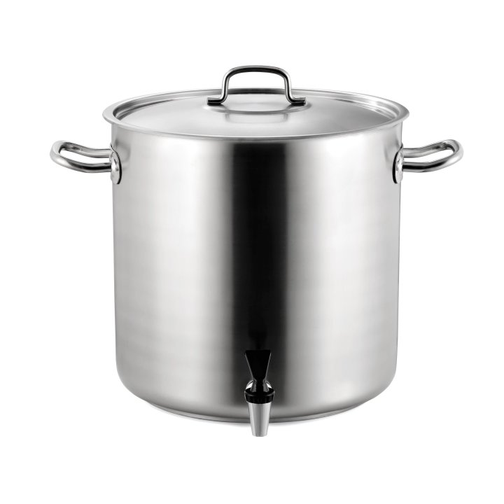 Olla con Grifo y Tapa en Inox