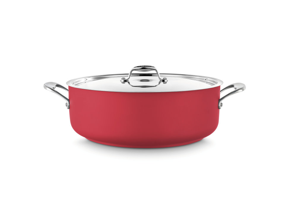 Cacerola Baja con Tapa en Varios Colores