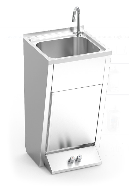 Lavamanos Con Puerta Abatible y Doble Pulsador 061018