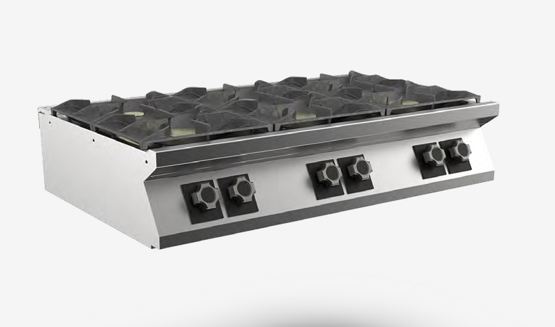 Cocina gas 6 fuegos sobremesa M1-90 PC912GT