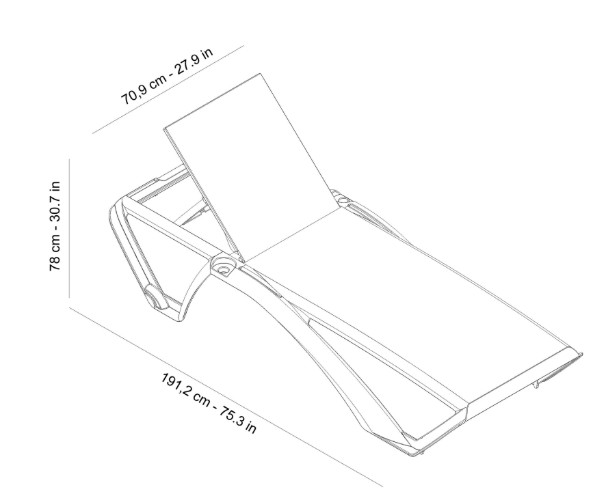 Pack 2 Tumbonas MARINA CLUB Blanco - Azul 1