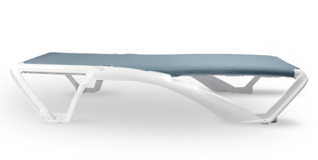 Pack 27 Tumbonas MARINA CLUB Blanco - Azul Atlántico 2