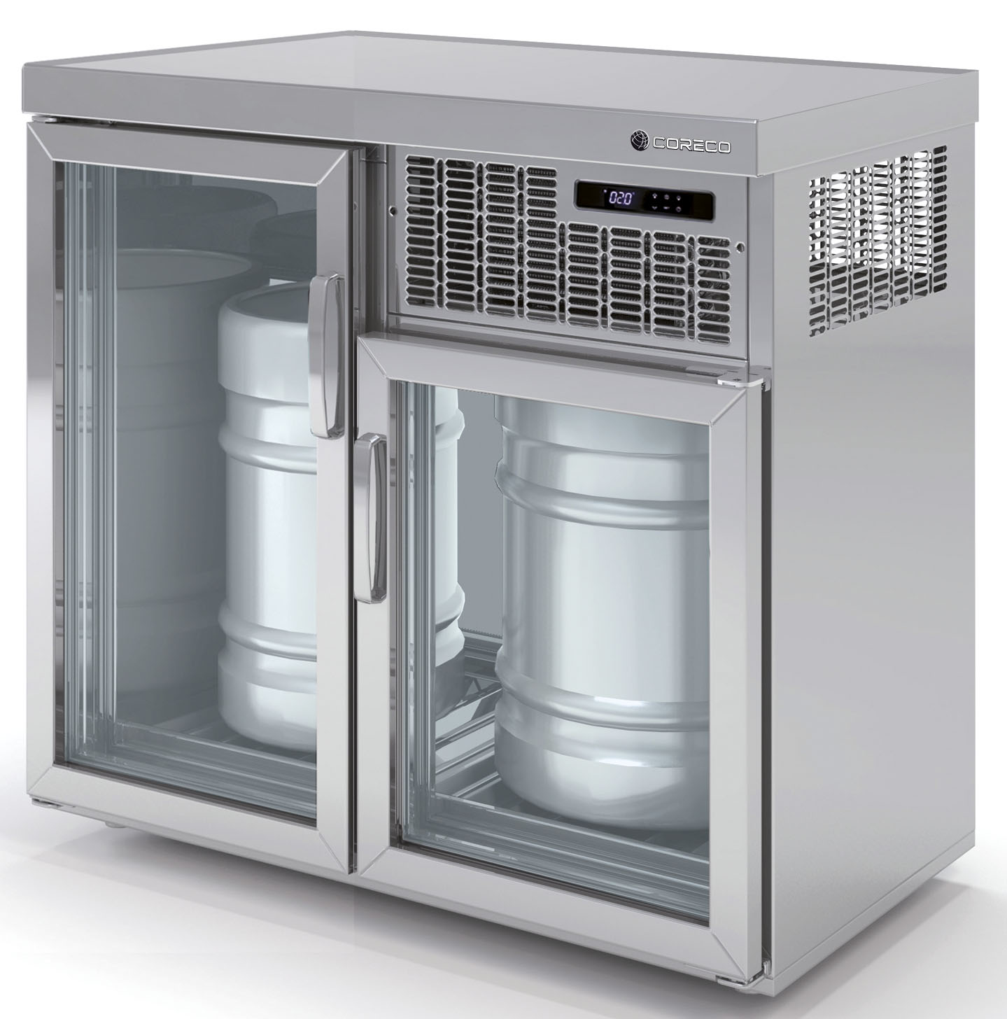 Enfriador de Barriles Con 2 Puertas de Cristal, Mod EB-100