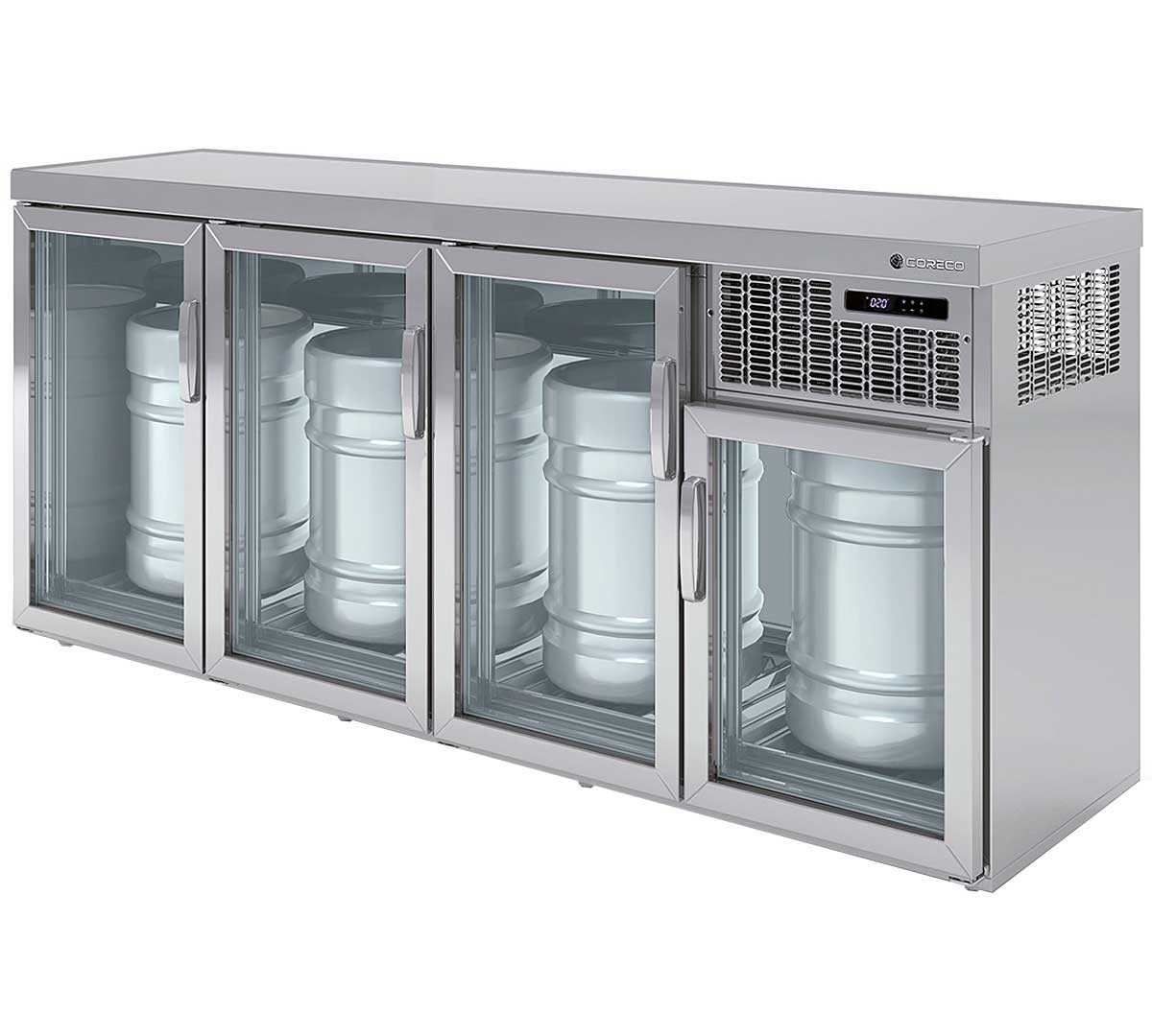 Enfriador de Barriles 4 Puertas de Cristal Mod EBV-200