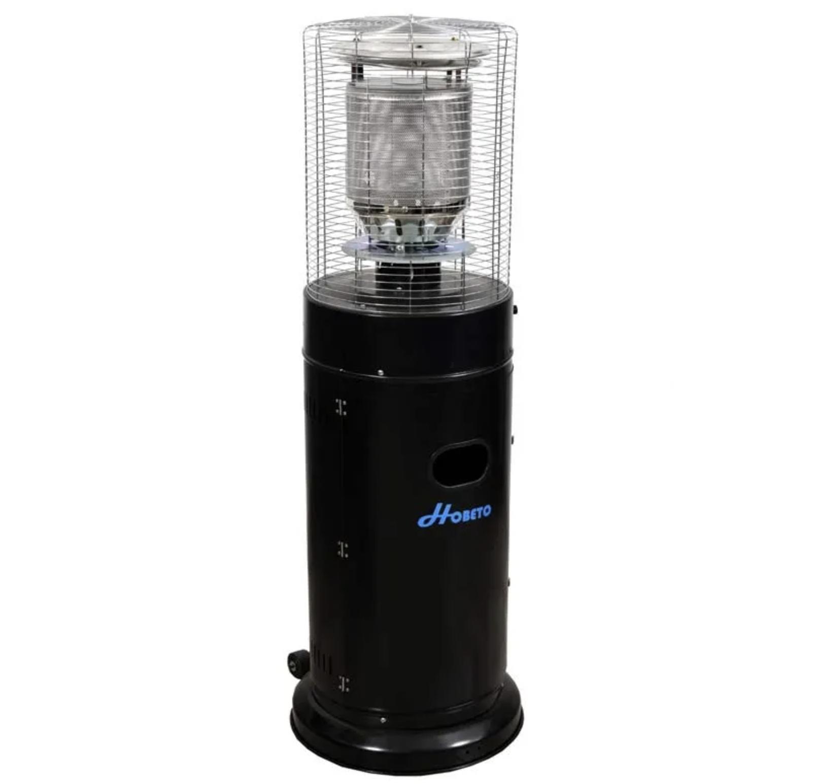 Estufa baja negra redonda exterior