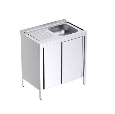 Fregadero Puertas Abatibles 1 Cuba Escurri Izq 80X50X85